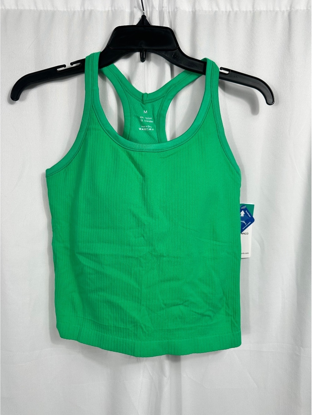 Attraco Women's Green Racerback Athletic Tank Top Medium